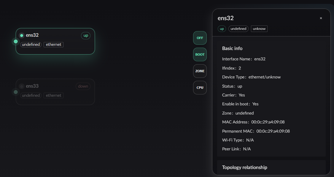 Interface panel